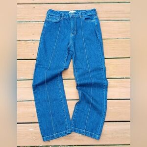 OAT New York Jeans Womens 6 28 Dark Wash Mid Rise Relaxed Straight Denim Pants